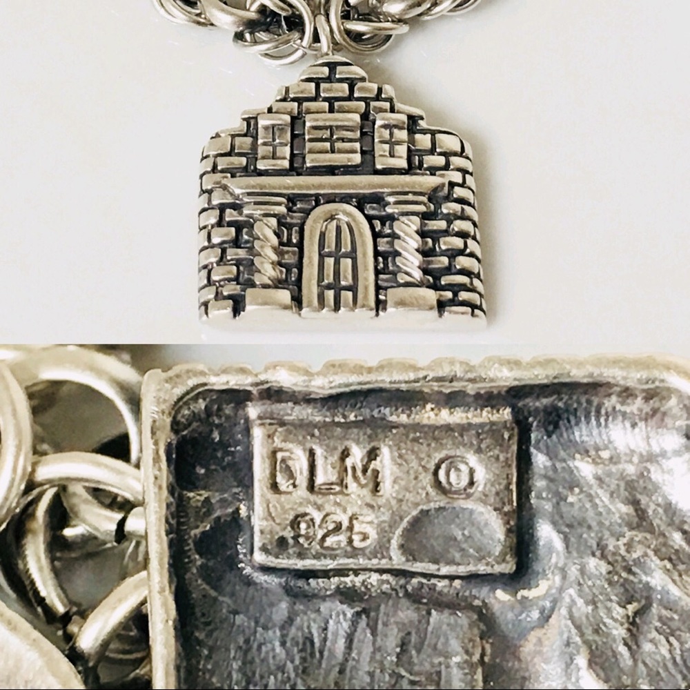 Dian Malouf Sterling Silver Chain Charm Bracelet - Picture 3 of 8